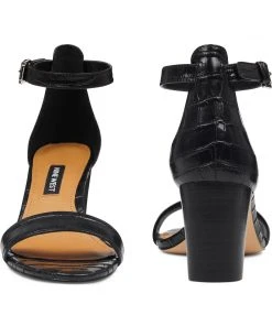 Nine West Pruce Ankle Strap Block Heel Sandals Heels