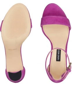 Nine West Pruce Ankle Strap Block Heel Sandals