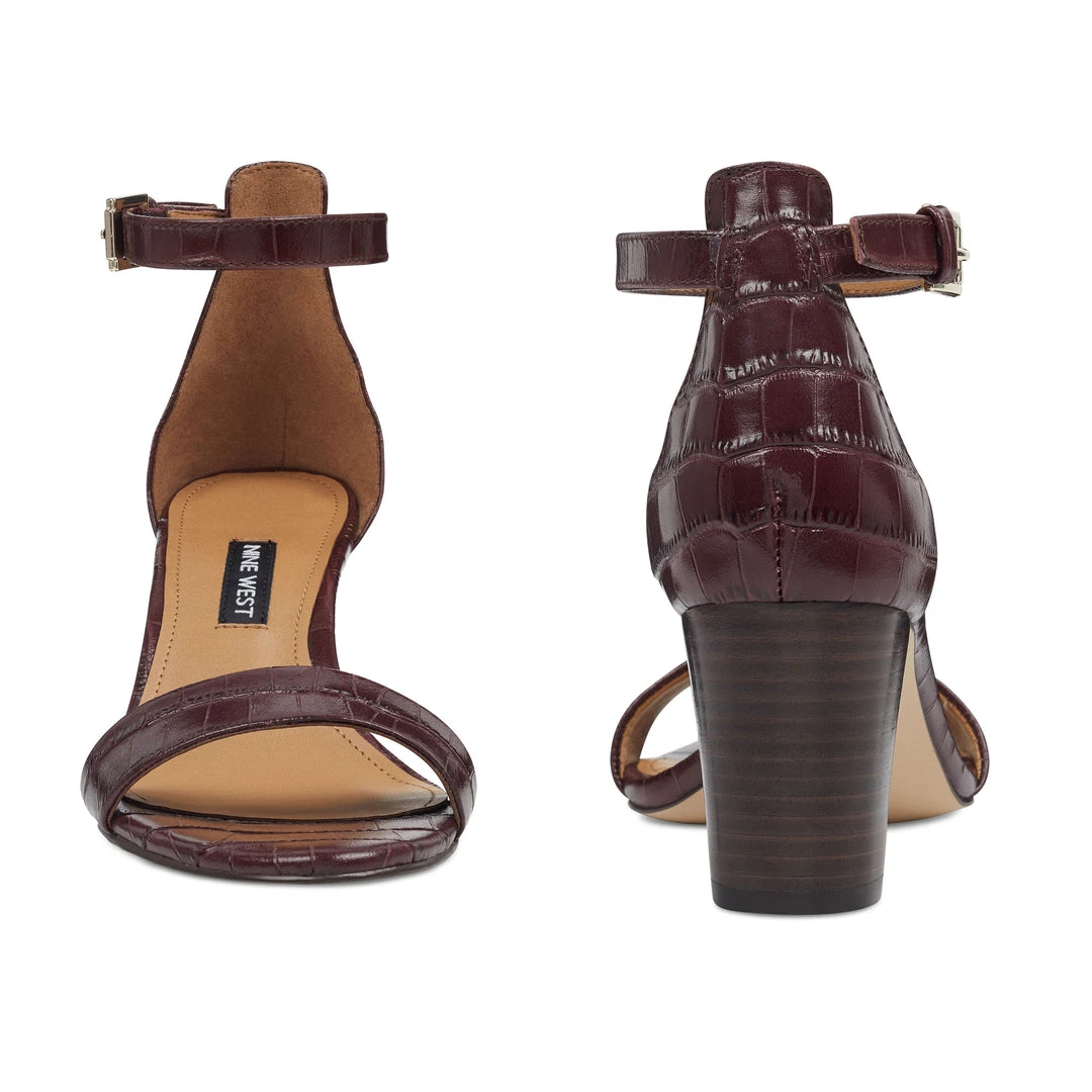 Nine West Pruce Ankle Strap Block Heel Sandals 7 Nine West Pruce Ankle Strap Block Heel Sandals