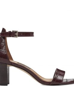 Nine West Pruce Ankle Strap Block Heel Sandals