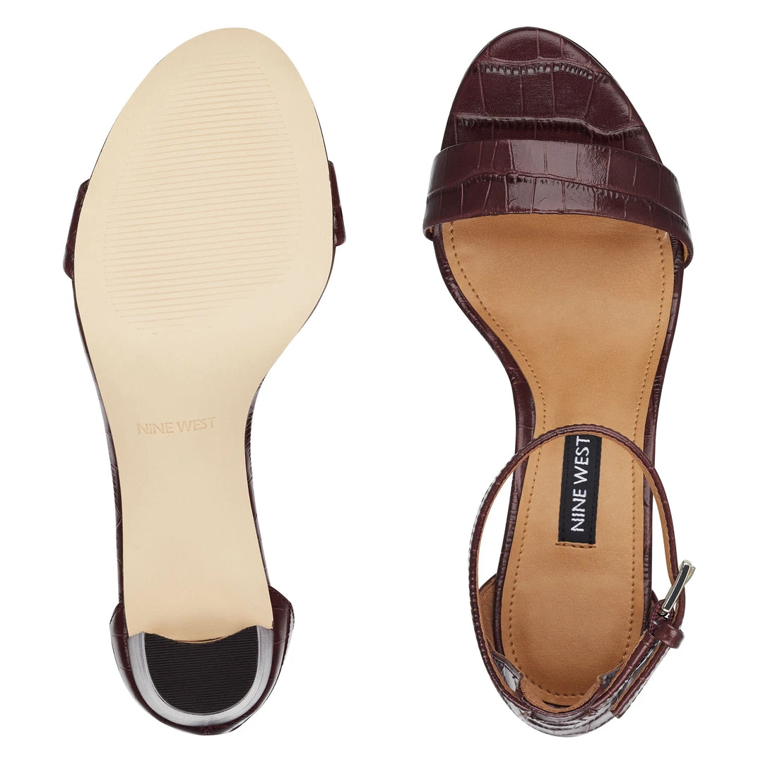 Nine West Pruce Ankle Strap Block Heel Sandals 8 Nine West Pruce Ankle Strap Block Heel Sandals