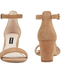 Nine West Pruce Ankle Strap Block Heel Sandals Heels
