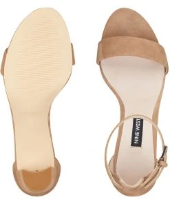 Nine West Pruce Ankle Strap Block Heel Sandals Heels