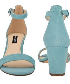 Nine West Pruce Ankle Strap Block Heel Sandals