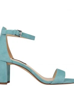 Nine West Pruce Ankle Strap Block Heel Sandals
