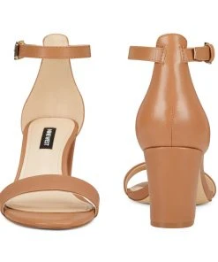 Nine West Pruce Ankle Strap Block Heel Sandals