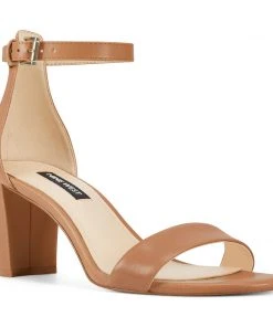 Nine West Pruce Ankle Strap Block Heel Sandals