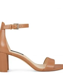 Nine West Pruce Ankle Strap Block Heel Sandals