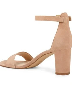 Nine West Heels Pruce Ankle Strap Block Heel Sandals