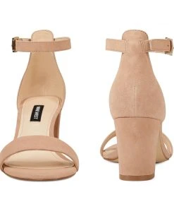 Nine West Heels Pruce Ankle Strap Block Heel Sandals