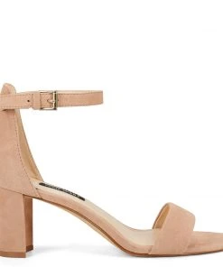 Nine West Heels Pruce Ankle Strap Block Heel Sandals