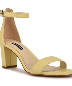Nine West Pruce Ankle Strap Block Heel Sandals 8 Nine West Pruce Ankle Strap Block Heel Sandals