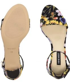 Nine West Shoes Pruce Ankle Strap Block Heel Sandals