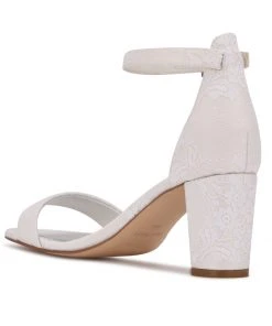 Nine West Bridal Pruce Ankle Strap Block Heel Sandals