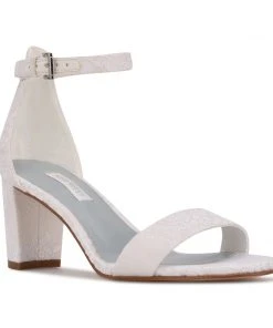Nine West Bridal Pruce Ankle Strap Block Heel Sandals