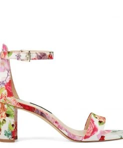 Nine West Pruce Ankle Strap Block Heel Sandals Heels