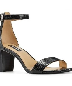 Nine West Pruce Ankle Strap Block Heel Sandals