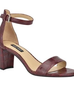 Nine West Color Pop Pruce Ankle Strap Block Heel Sandals