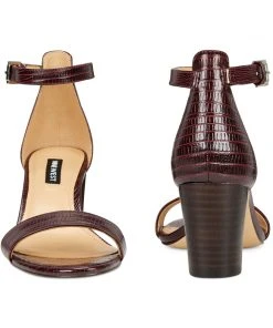 Nine West Pruce Ankle Strap Block Heel Sandals 12 Nine West Pruce Ankle Strap Block Heel Sandals