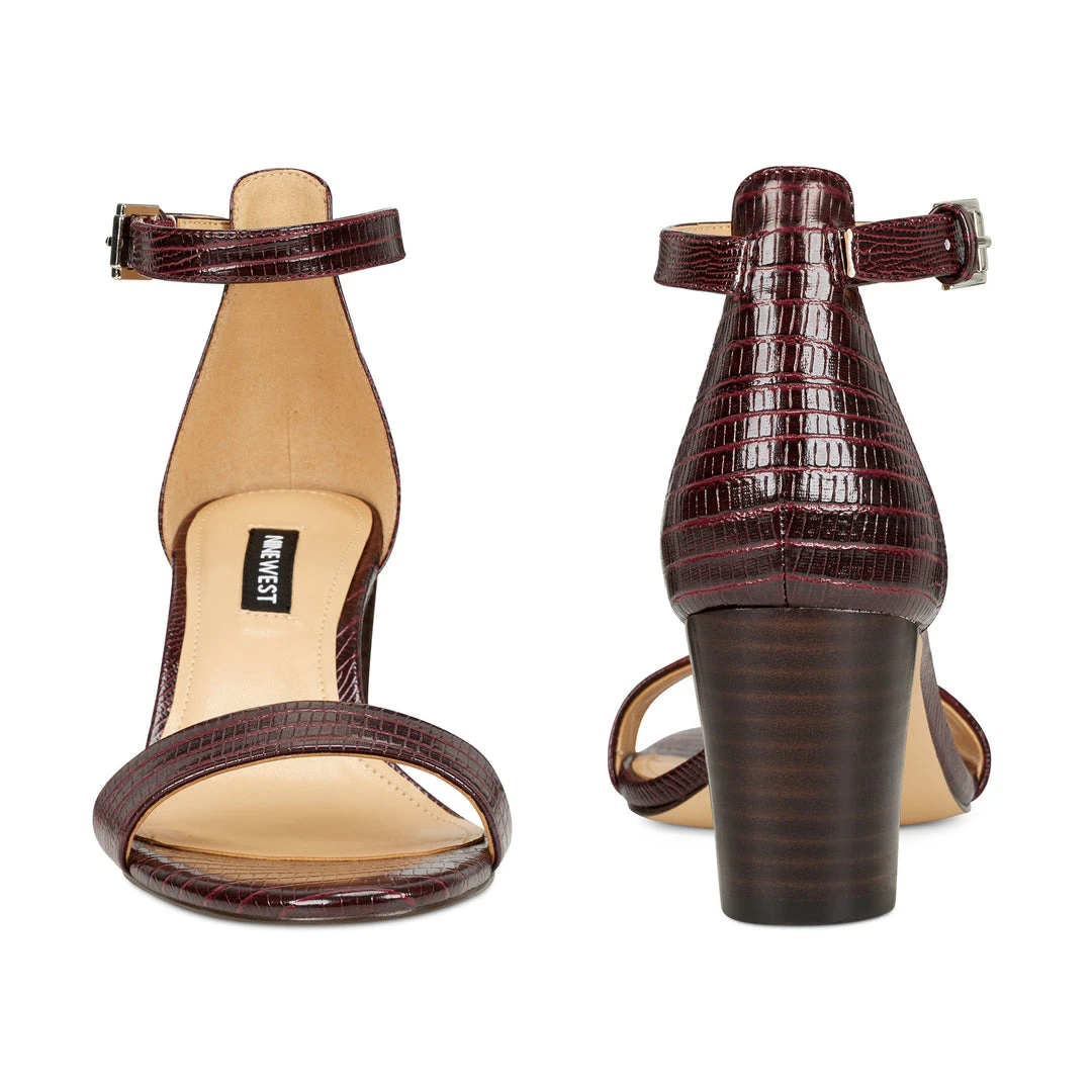 Nine West Pruce Ankle Strap Block Heel Sandals 7 Nine West Pruce Ankle Strap Block Heel Sandals