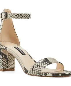Nine West Pruce Ankle Strap Block Heel Sandals 9 Nine West Pruce Ankle Strap Block Heel Sandals