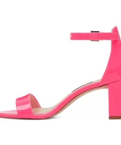 Nine West Heels Pruce Ankle Strap Block Heel Sandals