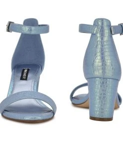 Nine West Pruce Ankle Strap Block Heel Sandals