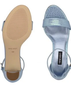 Nine West Pruce Ankle Strap Block Heel Sandals