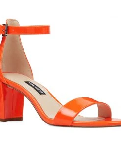 Nine West Pruce Ankle Strap Block Heel Sandals Heels