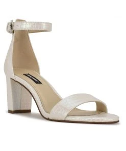 Nine West Pruce Ankle Strap Block Heel Sandals