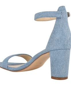 Nine West Pruce Ankle Strap Block Heel Sandals Heels