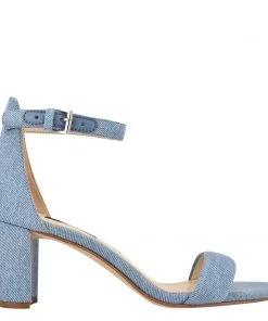 Nine West Pruce Ankle Strap Block Heel Sandals Heels