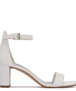 Nine West Pruce Ankle Strap Block Heel Sandals