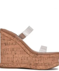 Nine West Rapps Platform Wedge Sandals New