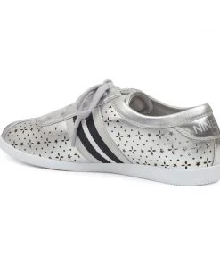 Nine West Raven Lace Up Sneakers Metallic Mindset