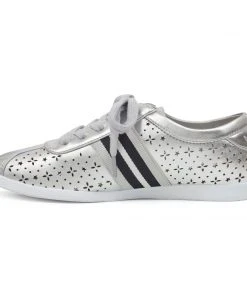 Nine West Raven Lace Up Sneakers Metallic Mindset