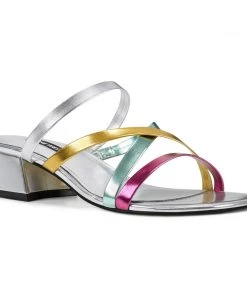 Nine West Remy Block Heel Sandals Color Pop