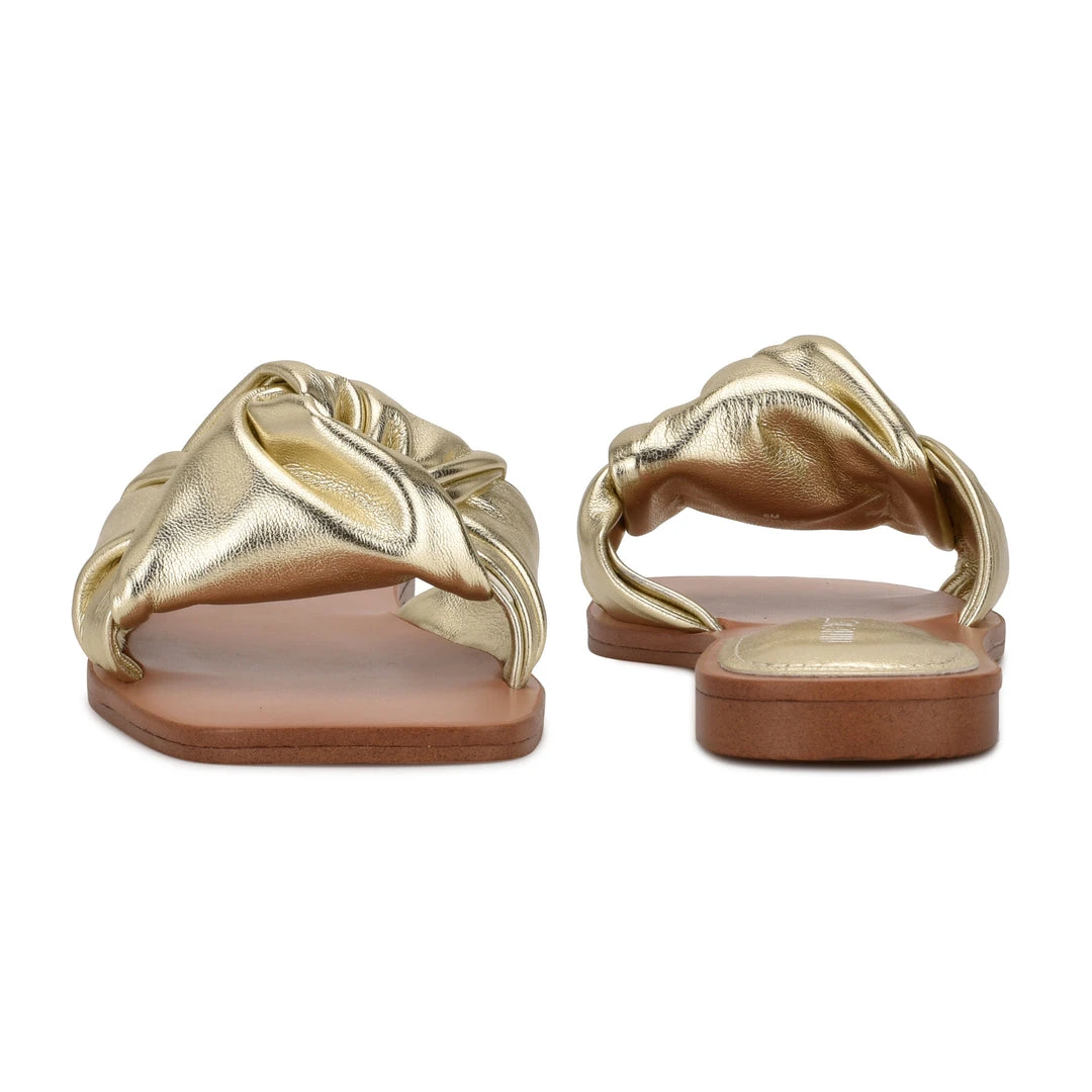 Nine West Rosey Flat Slide Sandals 6 Nine West Rosey Flat Slide Sandals