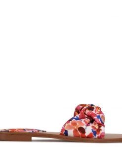 Nine West Color Pop Rosey Flat Slide Sandals