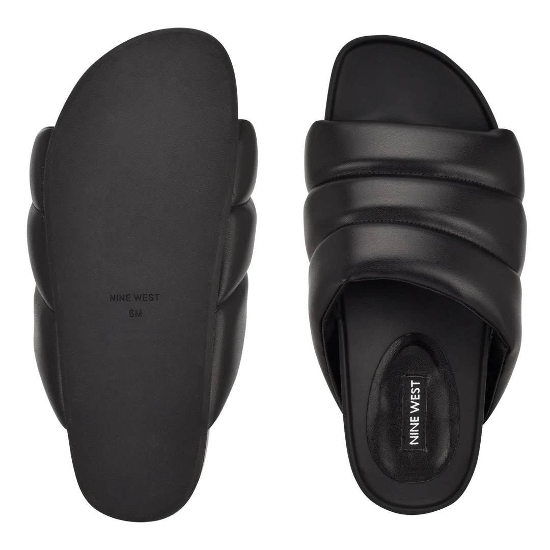 Nine West New Sants Platform Slide Sandals 6 Nine West New Sants Platform Slide Sandals