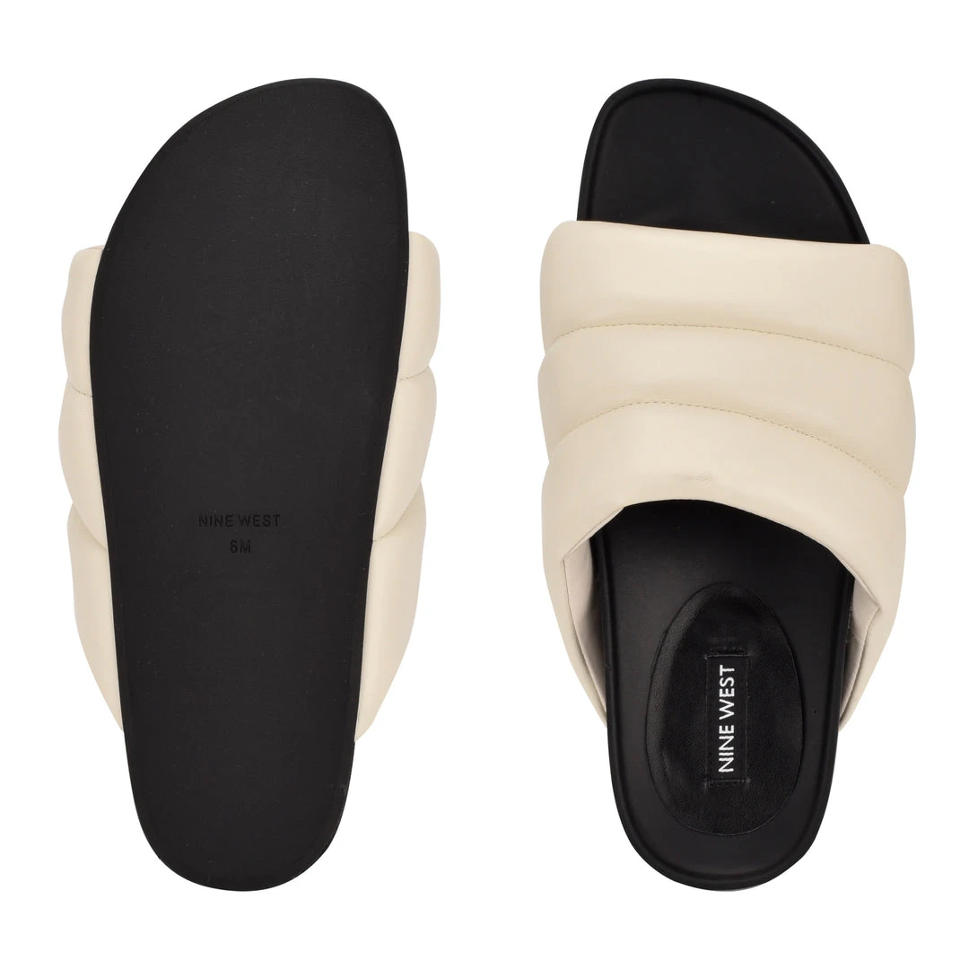 Nine West Sants Platform Slide Sandals 7 Nine West Sants Platform Slide Sandals