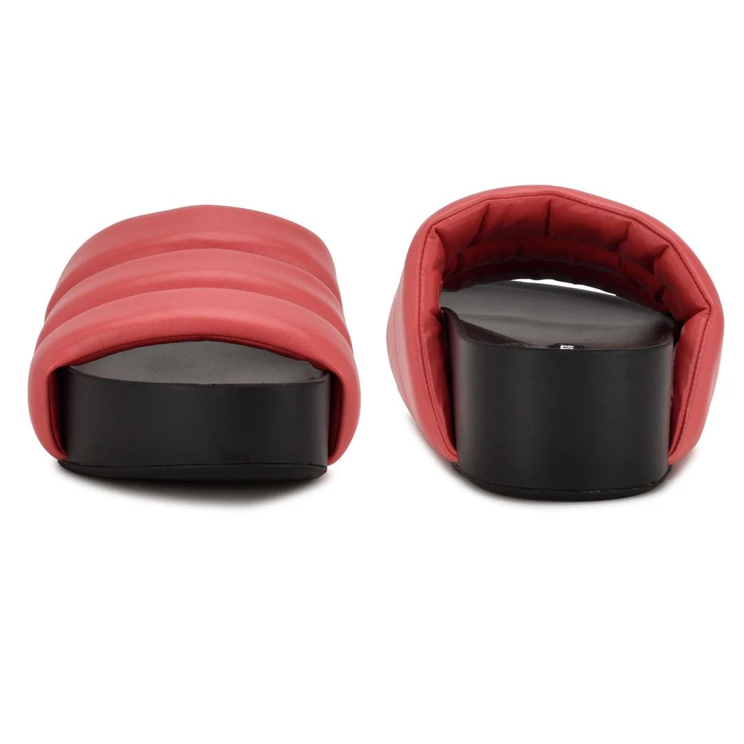 Nine West Sants Platform Slide Sandals New 6 Nine West Sants Platform Slide Sandals New