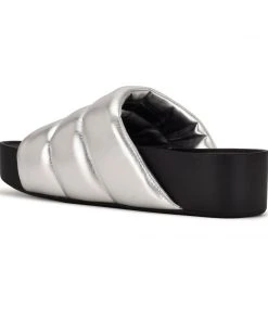 Nine West New Sants Platform Slide Sandals