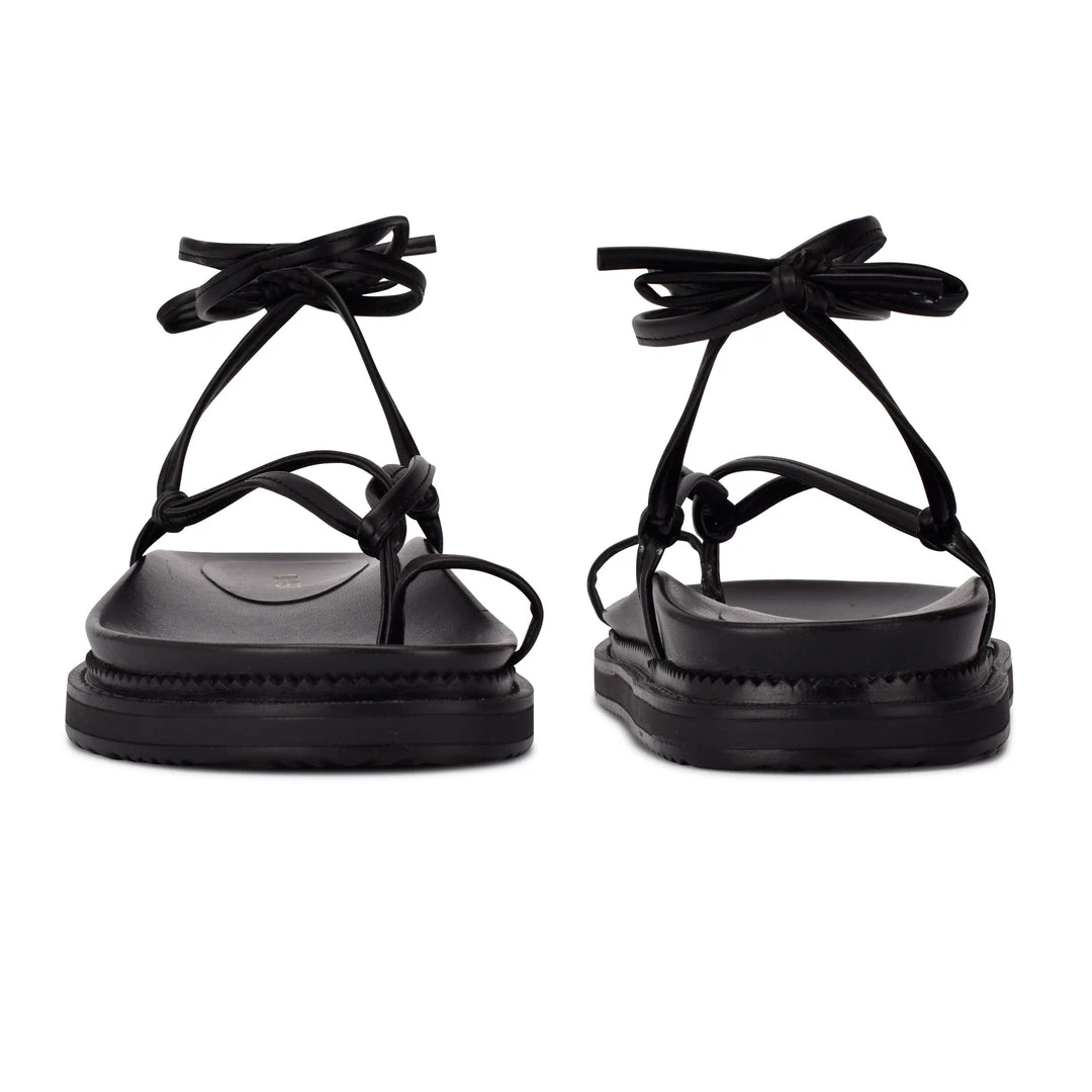 Nine West Sarest Ankle Wrap Flat Sandals Lace It Up 6 Nine West Sarest Ankle Wrap Flat Sandals Lace It Up