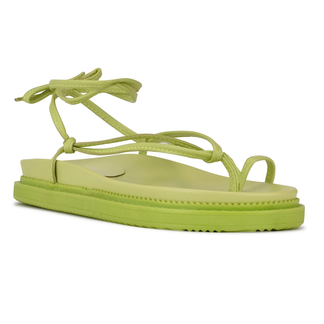 Nine West Sarest Ankle Wrap Flat Sandals 4 Nine West Sarest Ankle Wrap Flat Sandals