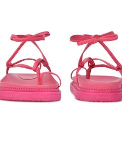 Nine West Sarest Ankle Wrap Flat Sandals Lace It Up 10 Nine West Sarest Ankle Wrap Flat Sandals Lace It Up