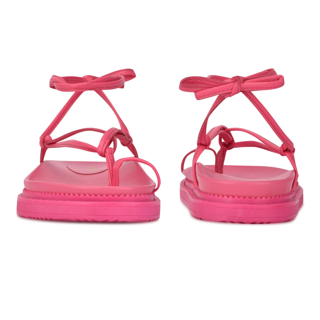 Nine West Sarest Ankle Wrap Flat Sandals Lace It Up 6 Nine West Sarest Ankle Wrap Flat Sandals Lace It Up