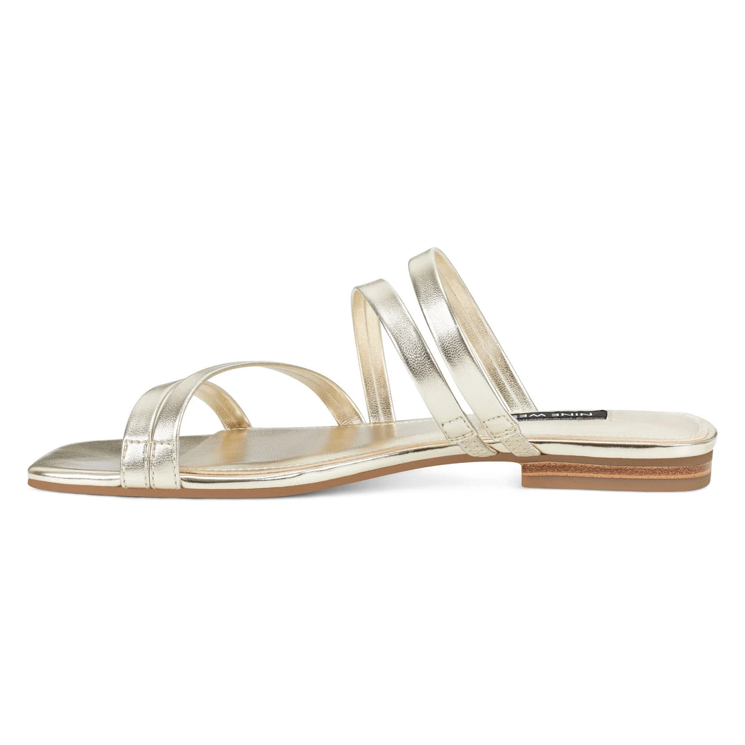 Nine West Sean Flat Slide Sandals 6 Nine West Sean Flat Slide Sandals