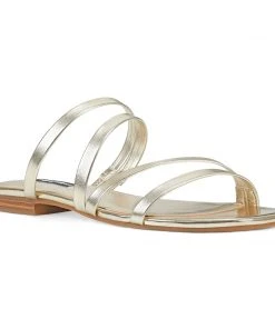 Nine West Sean Flat Slide Sandals 9 Nine West Sean Flat Slide Sandals