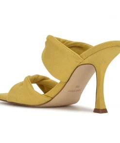 Nine West Seeya Heeled Slide Sandals 9 Nine West Seeya Heeled Slide Sandals